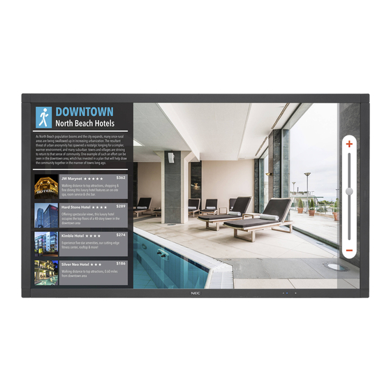 NEC MultiSync V404-T Bedienungsanleitung