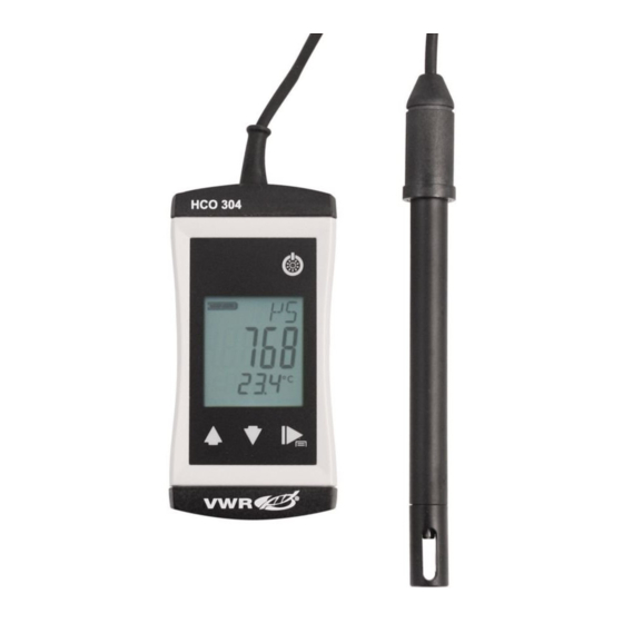 VWR HCO304 Betriebsanleitung