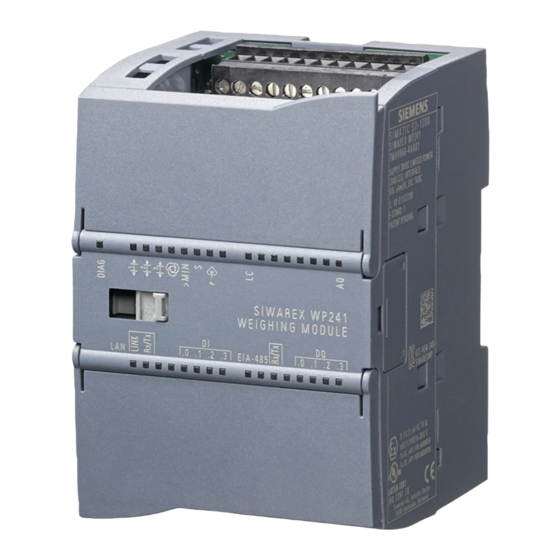 Siemens SIWAREX WP241 Gerätehandbuch