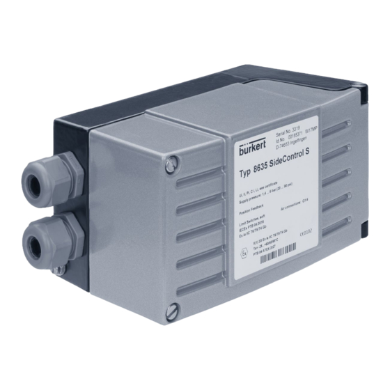 bürkert Typ 8635 SideControl Schnellstart