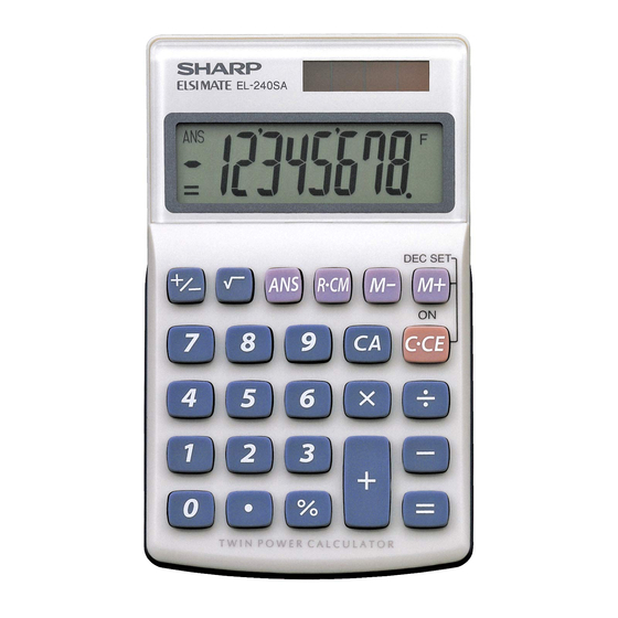 Sharp ELSI MATE EL-240SA Bedienungsanleitung