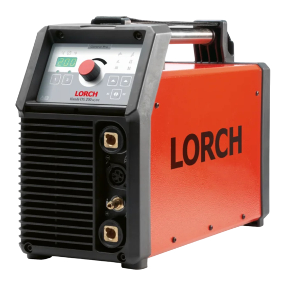 LORCH HandyTIG 200 AC/DC ControlPro Bedienungshandbuch