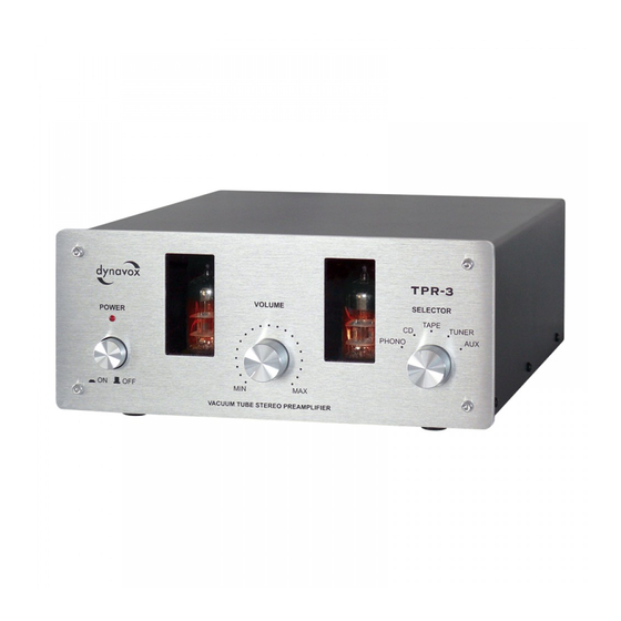 DynaVox TPR-3 Bedienungsanleitung