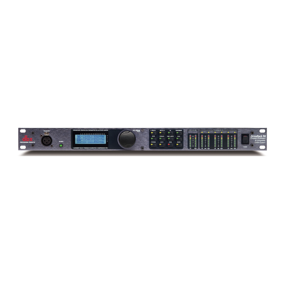 dbx DriveRack Bedienungsanleitung