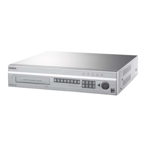 Siemens SISTORE AX8 250/100 V2.8 Installationsanleitung
