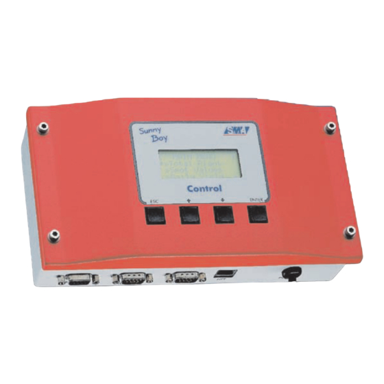 SMA SBCO-RS232-NR Installation Und Konfiguration