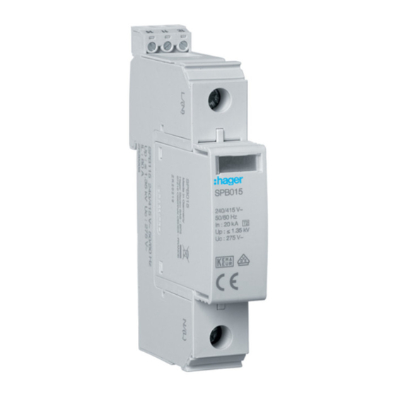 hager SPB115 Bedienungsanleitung