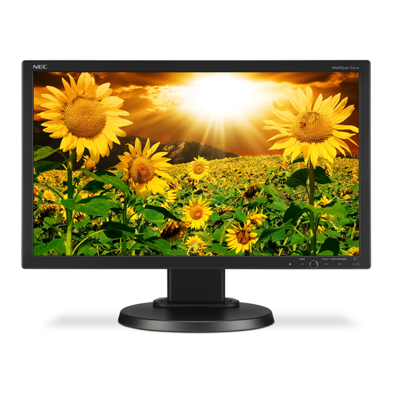 NEC MultiSync E201W Bedienerhandbuch