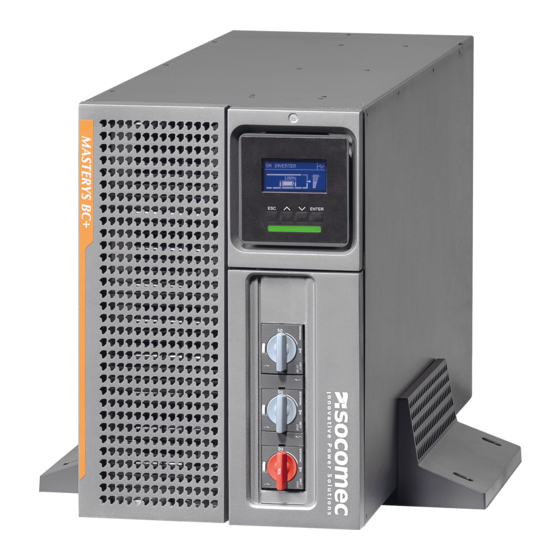 socomec Masterys BC+ Serie Bedienungsanleitung