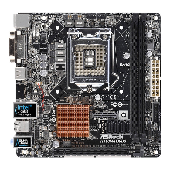 ASROCK H110M-ITX/D3 Handbuch