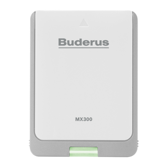 Buderus MX300 Bedienungsanleitung