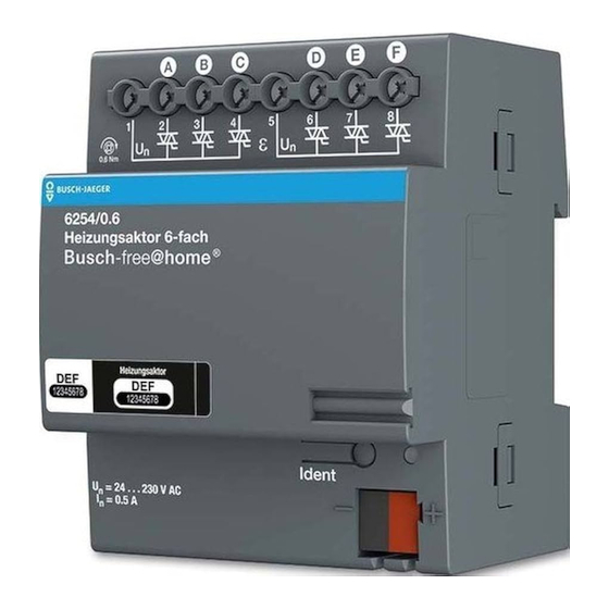 Busch-Jaeger Busch-free@home 6254/0.6 Technisches Handbuch