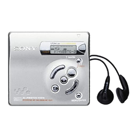 Sony MZ-R501 Bedienungsanleitung