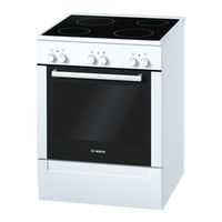 Bosch HCE422120C weiß Elektro-Standherd 60 cm breit mit Glaskeramik-Kochfeld Gebrauchsanleitung