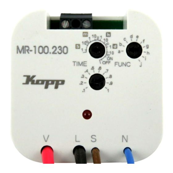Kopp MR-100.230 Bedienungsanleitung