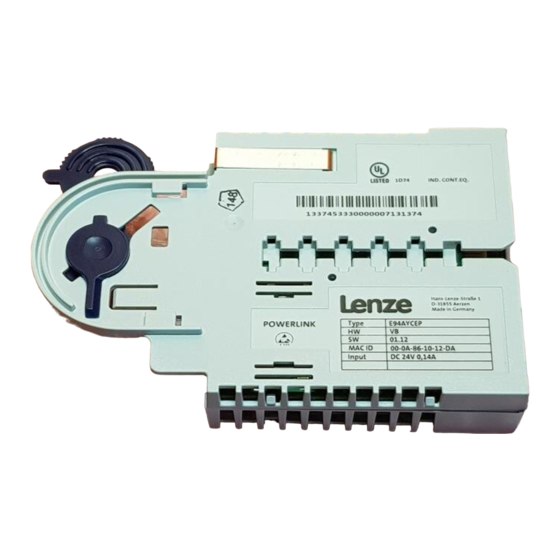 Lenze POWERLINK Servo Drives 9400 Serie Kommunikationshandbuch