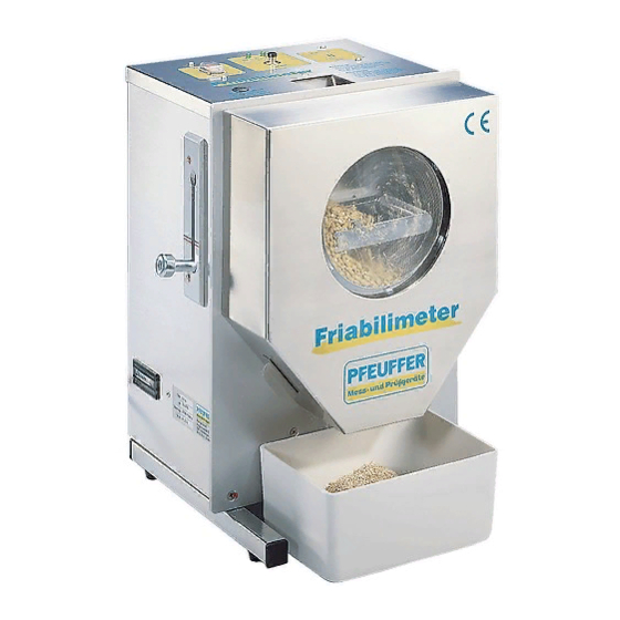 Pfeuffer Friabilimeter Betriebsanleitung