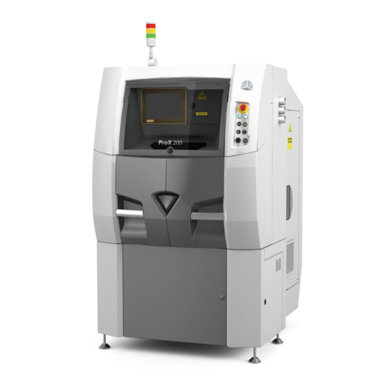 3D Systems ProX DMP 200 Benutzerhandbuch