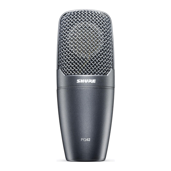 Shure PG42 Bedienungsanleitung