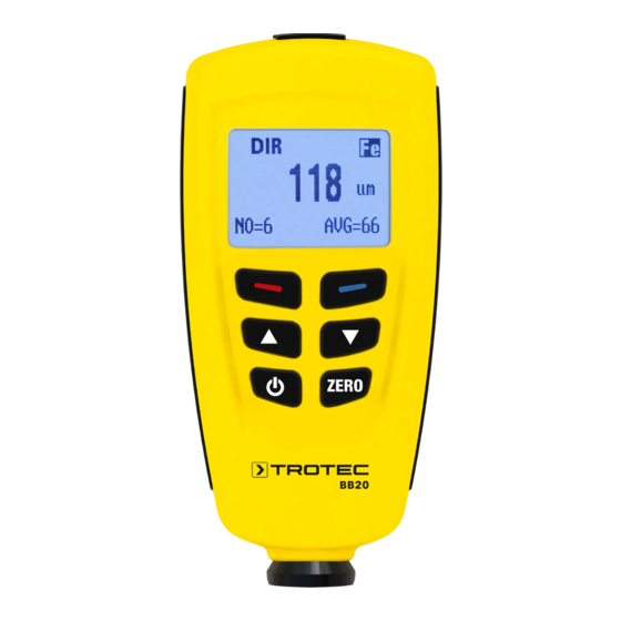 Trotec BB20 Bedienungsanleitung