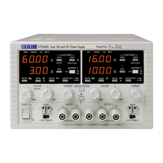 Aim-TTI CPX200D Bedienungsanleitung