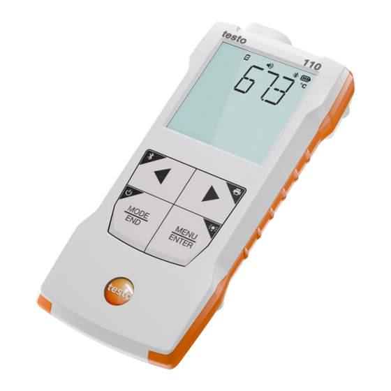 testo 110 Bedienungsanleitung