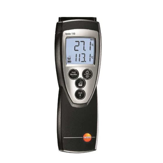 testo 110 Bedienungsanleitung