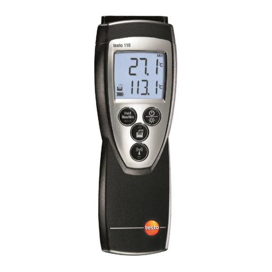 testo 110 Bedienungsanleitung
