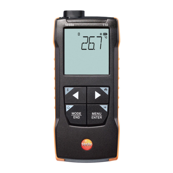 testo 110 Bedienungsanleitung