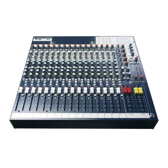 SoundCraft FX16II Bedienungsanleitung