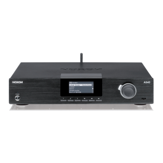 Noxon A540+ Schnellstartanleitung