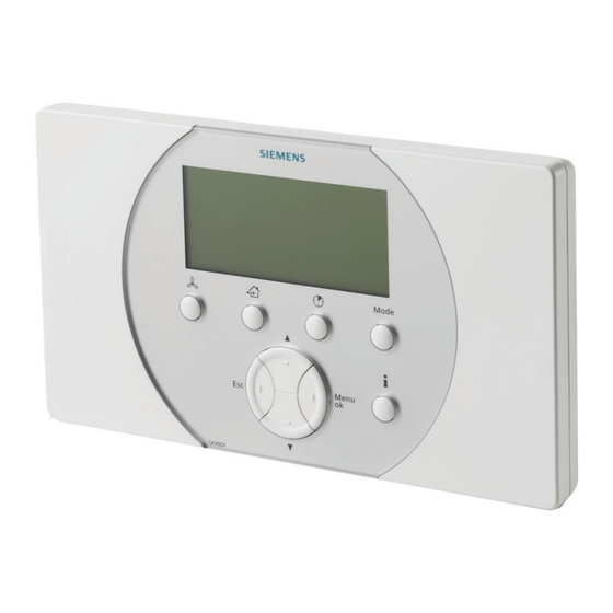 Siemens Synco living A Serie Bedienungsanleitung