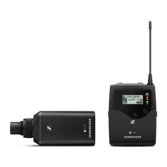 Sennheiser evolution wireless ew 500 G4 7 Bedienungsanleitung