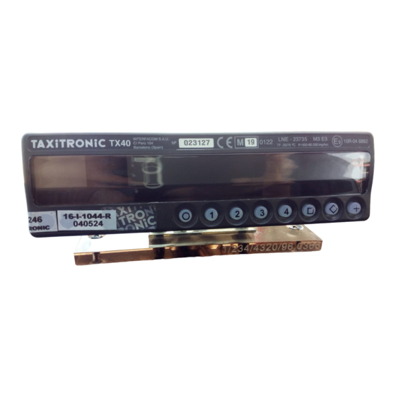 Taxitronic TX40 Bedienungsanleitung