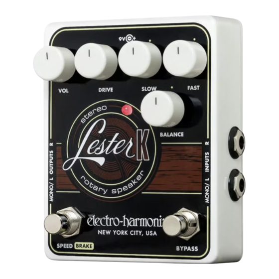 Electro-Harmonix LESTER K Betriebsanleitung
