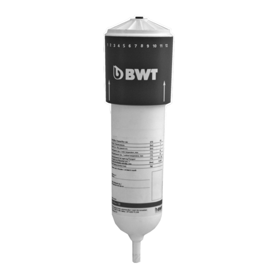 BWT Woda Pure 120 Einbau- Und Bedienungsanleitung