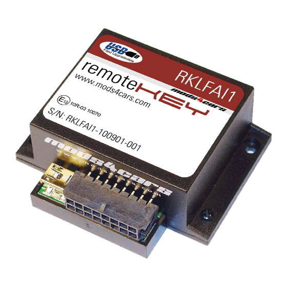 mods4cars remote KEY RKLFAI1 Installation