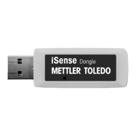 Mettler Toledo iSense Dongle Betriebsanleitung