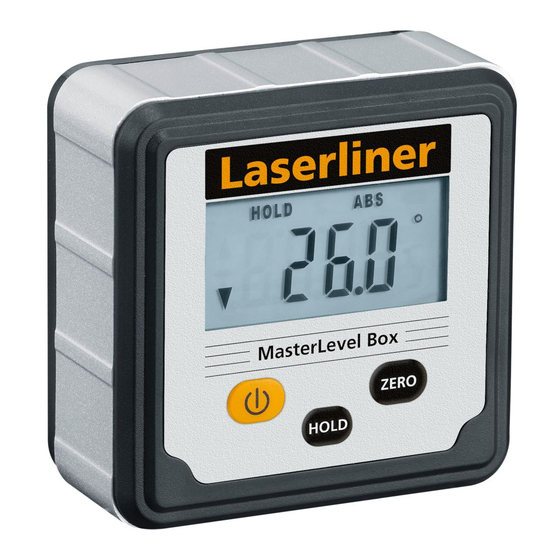 LaserLiner MasterLevel Box Bedienungsanleitung