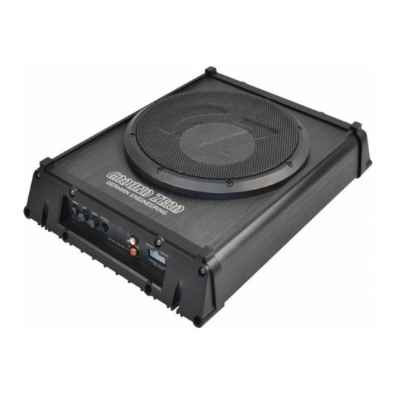 Ground Zero Mobile Entertainment TITANIUM Serie Anleitung