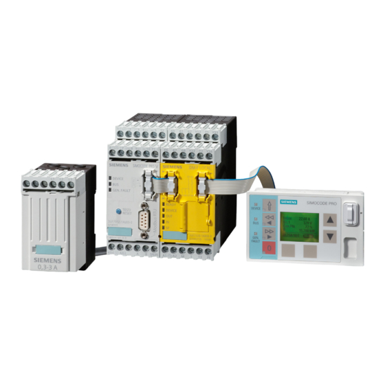 Siemens SIRIUS SIMOCODE pro Modbus RTU Projektierungshandbuch