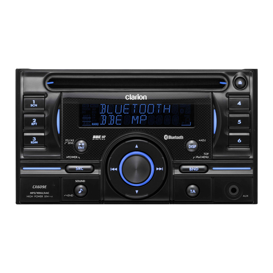 Clarion CX609E Bedienungsanleitung