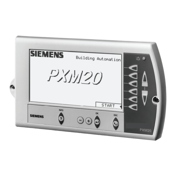 Siemens PXM20 Bedienungsanleitung
