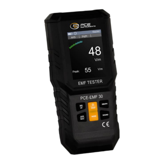PCE Instruments PCE-EMF 30 Bedienungsanleitung