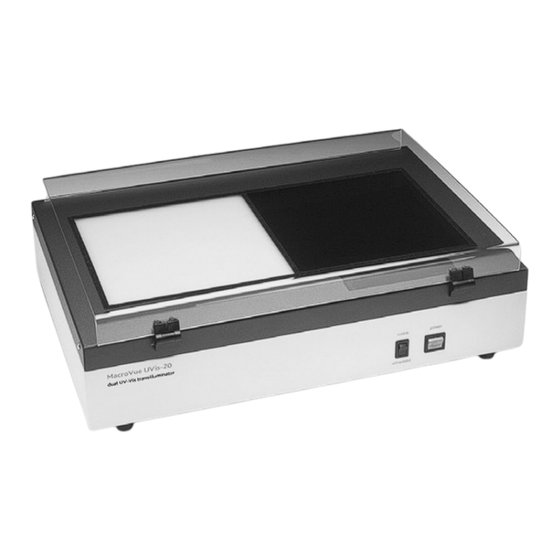 Hoefer MacroVue UVis-20 Benutzerhandbuch