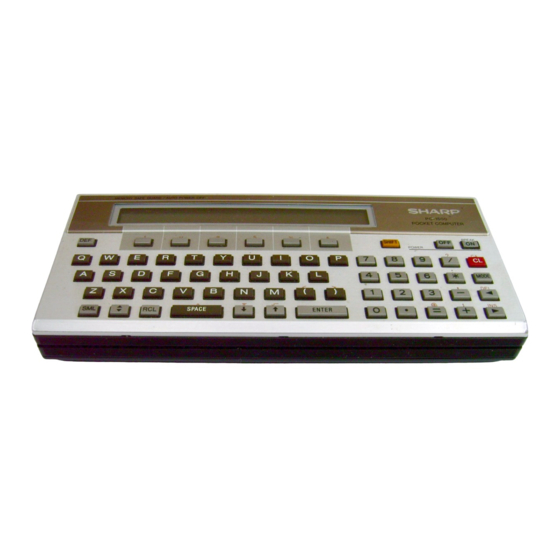 Sharp PC-1500 Handbuch