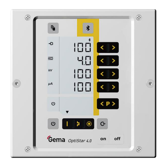 Gema OptiStar 4.0 Betriebsanleitung Und Ersatzteilliste