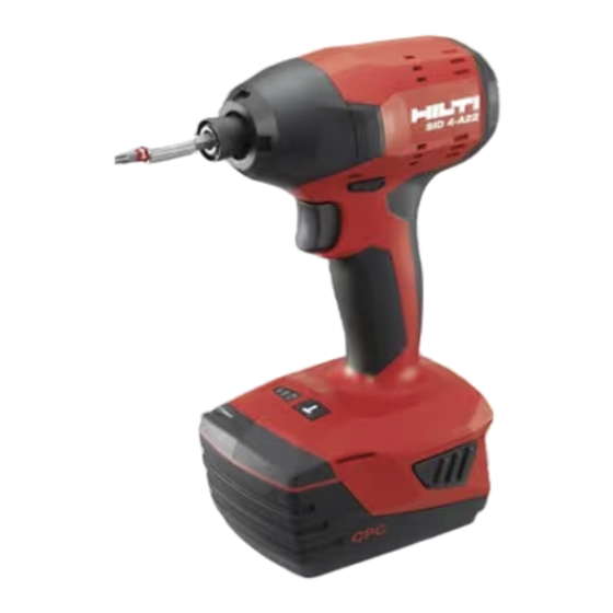 Hilti SID 4-A22 Betriebsanleitung