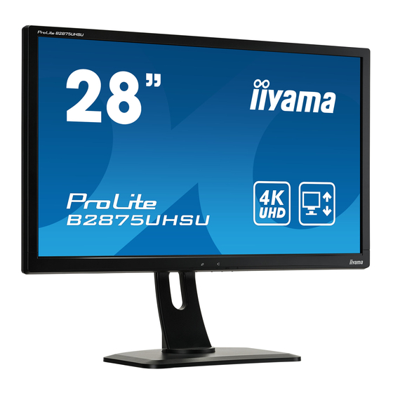 iiyama Pro lite B2875UHSU Bedienungsanleitung