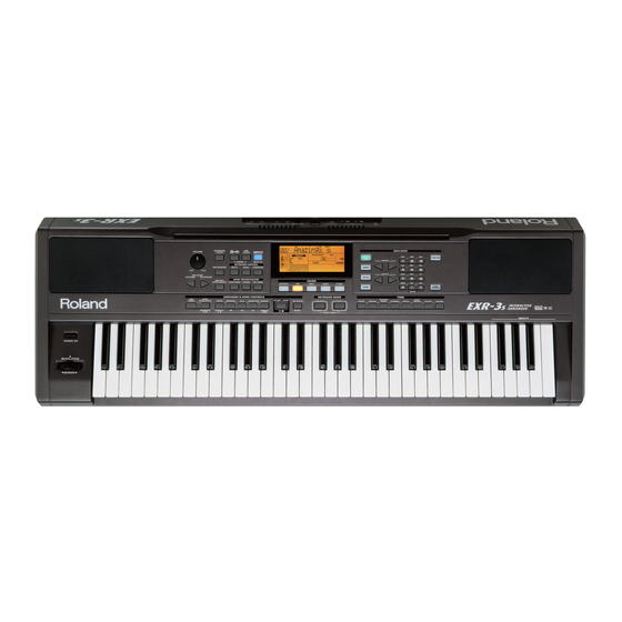 Roland EXR-3s Schnellstartanleitung